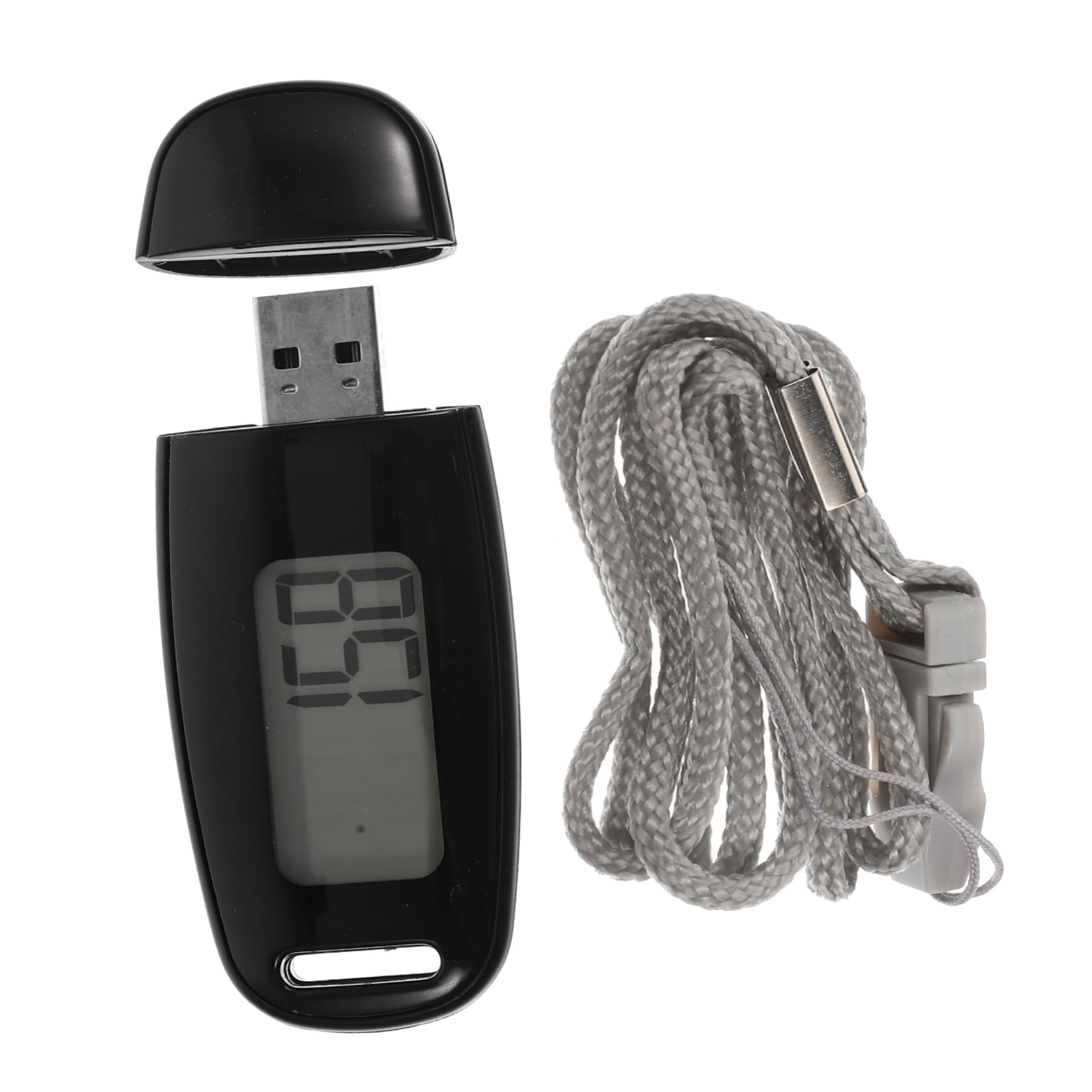 BRIGHTFUFU 1Set Rechargeable Clip Walking Pedometer Small Step Counter with Screen Lightweight Design for Easy Carrying for Fitness Tracking and Outdoor Activities