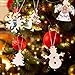 Max Fun 100PCS DIY Wooden Christmas Ornaments Unfinished Predrilled Wood Circles for Crafts Centerpieces Holiday Hanging Decorations in 10 Shapes