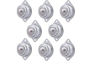 1" XiKe 8 Pack Roller Ball Transfer Bearings Swivel Ball Casters Ball Bearing Rollers