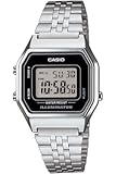 Ladies Mid-Size Silver Tone Digital Retro Watch LA-680WA-1DF
