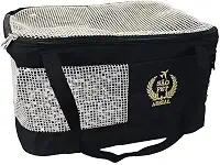 São Pet Bolsa Aerial Para Transporte De Cães E Gatos Em Avião - 43 Cm X 32 Cm X 24 Cm - Preta