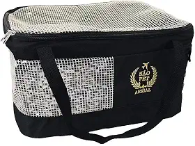 São Pet Bolsa Aerial Para Transporte De Cães E Gatos Em Avião - 43 Cm X 32 Cm X 24 Cm - Preta