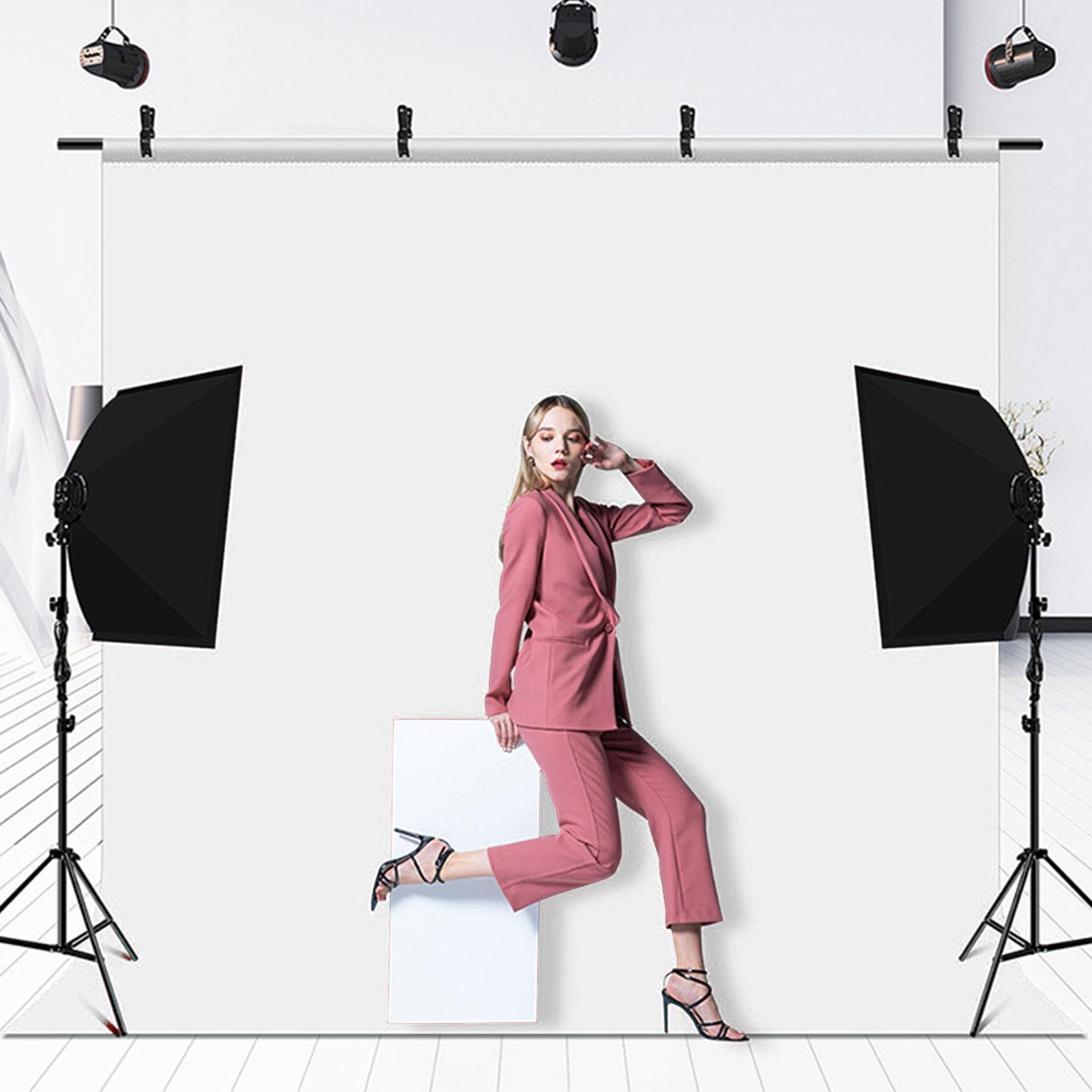 Fotografia o Wysokiej Gęstości Tła Ekran Zasłony Składany do Portretów Sesji Zdjęciowej Party Video Studio Akcesoria (3x6 m/9.84x19.68 stóp #14)