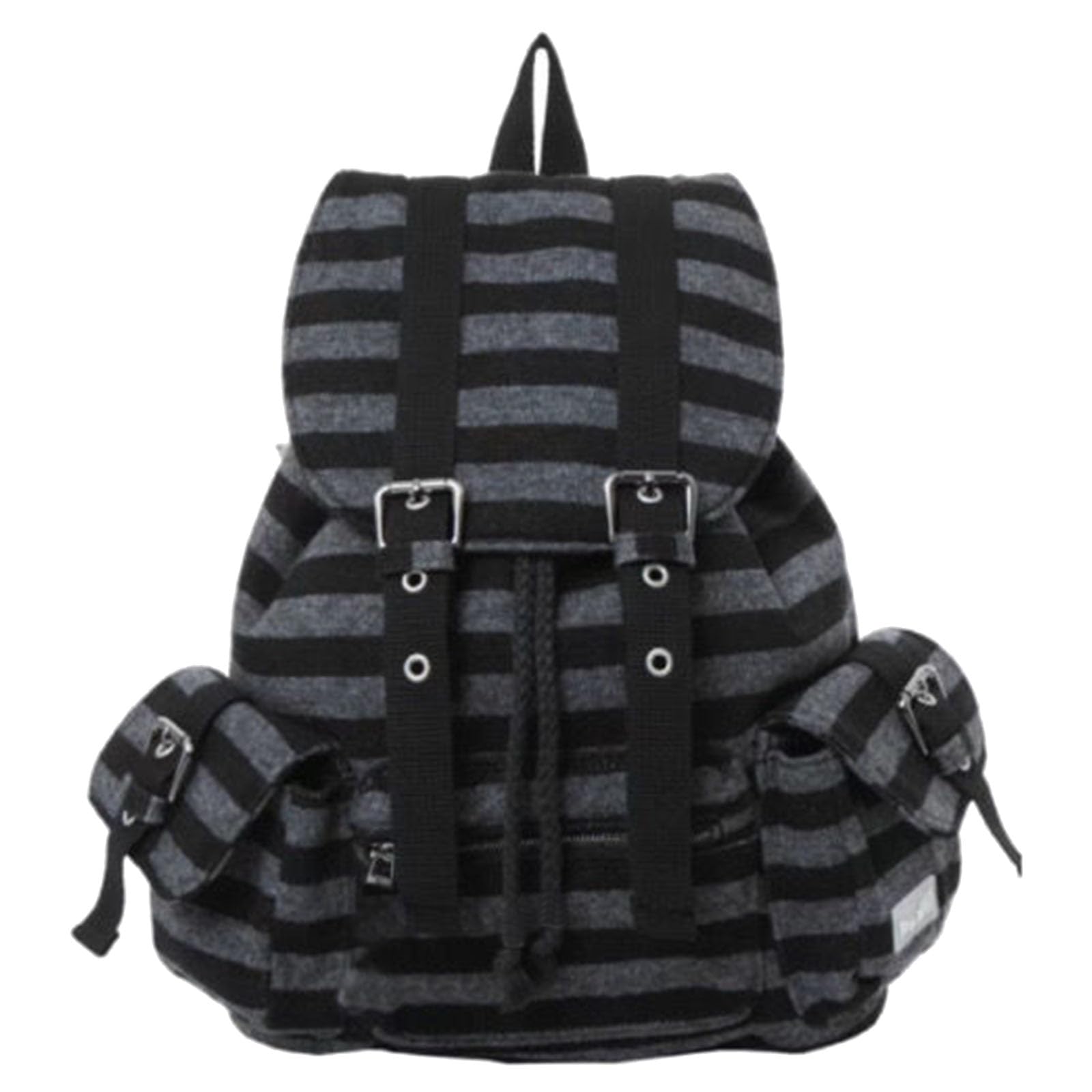 Pepwe Women's B Retro Stripes Ackpack Large Capacity Casual Daypacks Travel Student School Korean Styles Large Capacity Student Schoolbag Retro Stripes Casual Knapsack