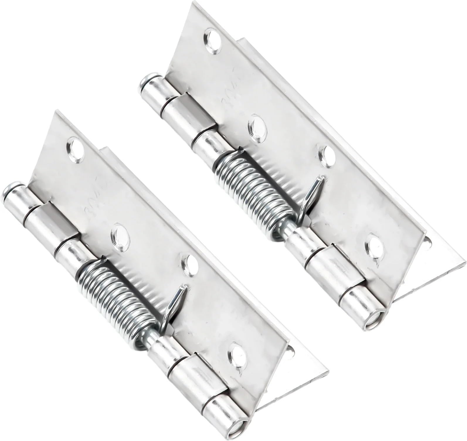 Door Hinges 2pcs Spring Door Hinges Stainless Steel Furniture Hardware(2inch)