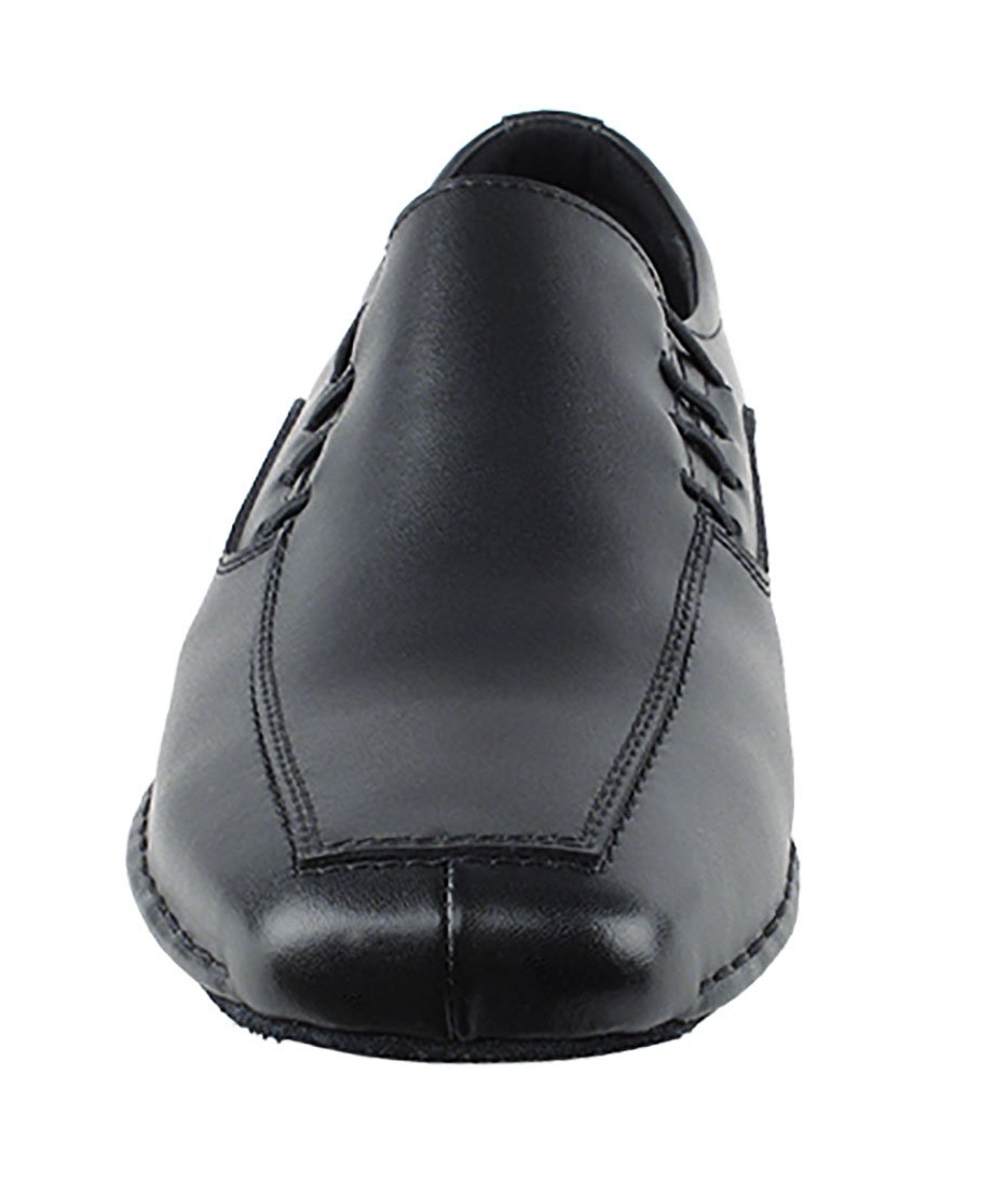 Very Fine Dance Shoes - Mens Latin, Rhythm Ballroom Dance Shoes - SERO102BBX - Flat Heel - Black Leather - 9.5