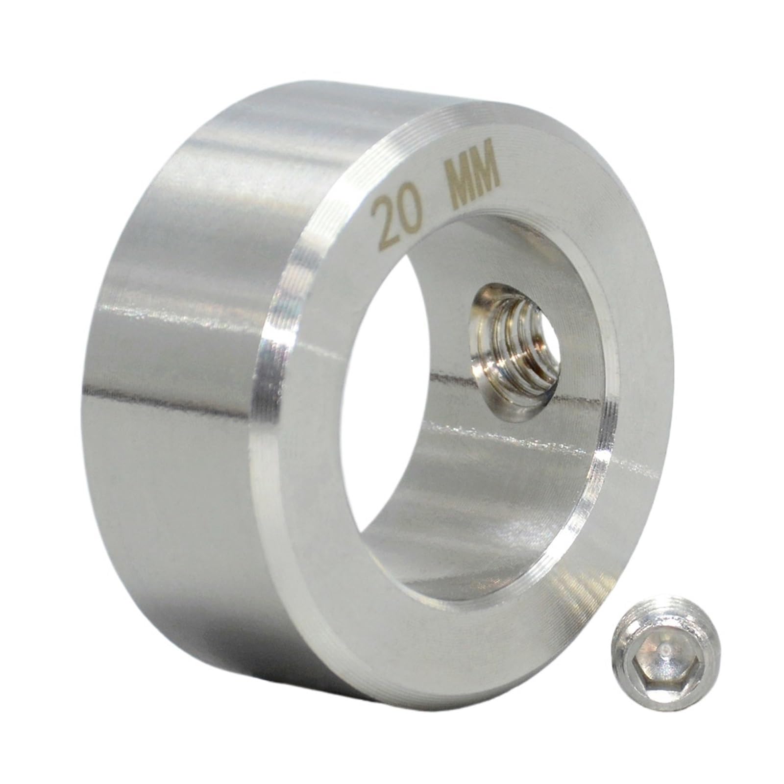 SCA - Collarines de Eje de Acero Inoxidable Elementos de sujeción Anillo de retención Manguito de Eje Abrazadera de Garganta Anillo de Empuje Anillo de Tope Fijo(SCA-D45-E70-B18)