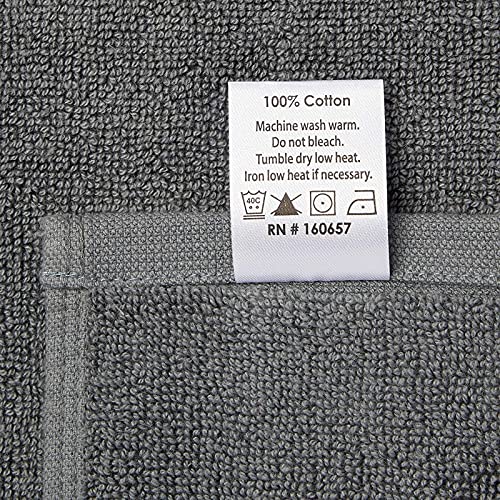 Juvale 2 Pack Letter M Monogrammed Hand Towels, Gray Cotton Hand Towels With Silver Embroidered Initial M For Wedding Gift, Bridal Shower, Baby Shower, Anniversary (16 X 30 Inches) #TOP4