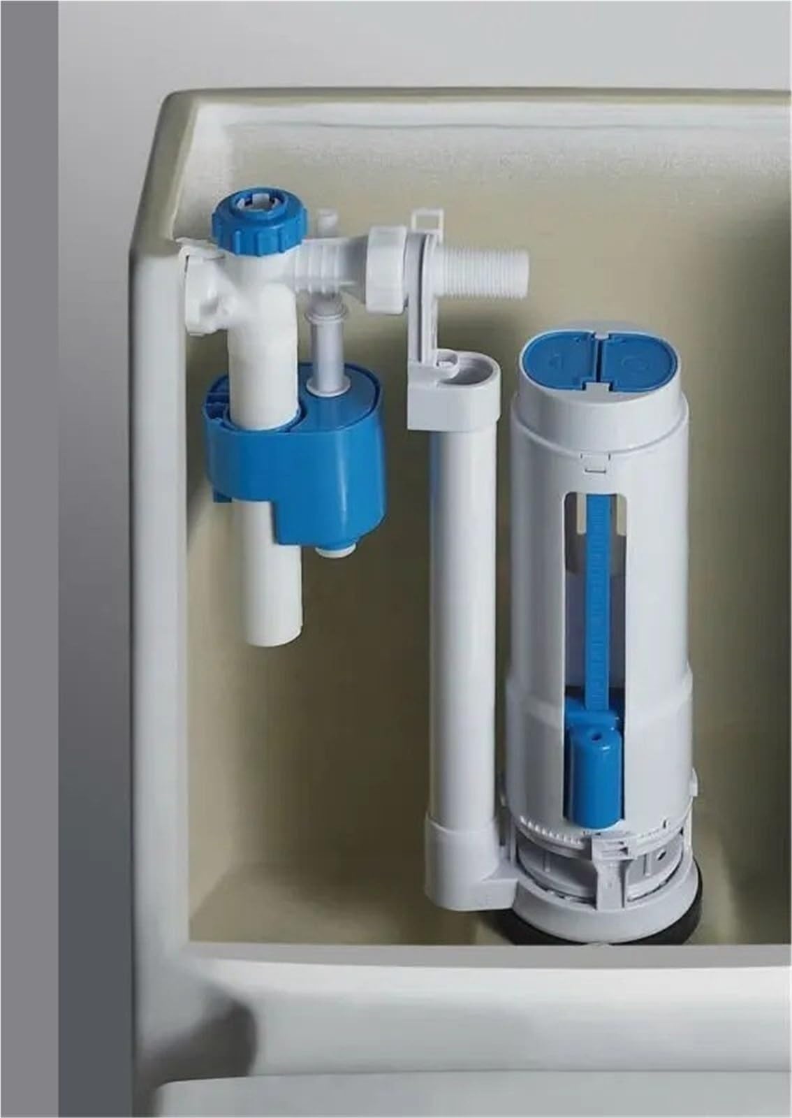 Galleggiante Cassetta Wc Kit valvola a pulsante a doppio scarico | WC Serbatoio dell'acqua Cisterna Sifone WC(24cm kit)