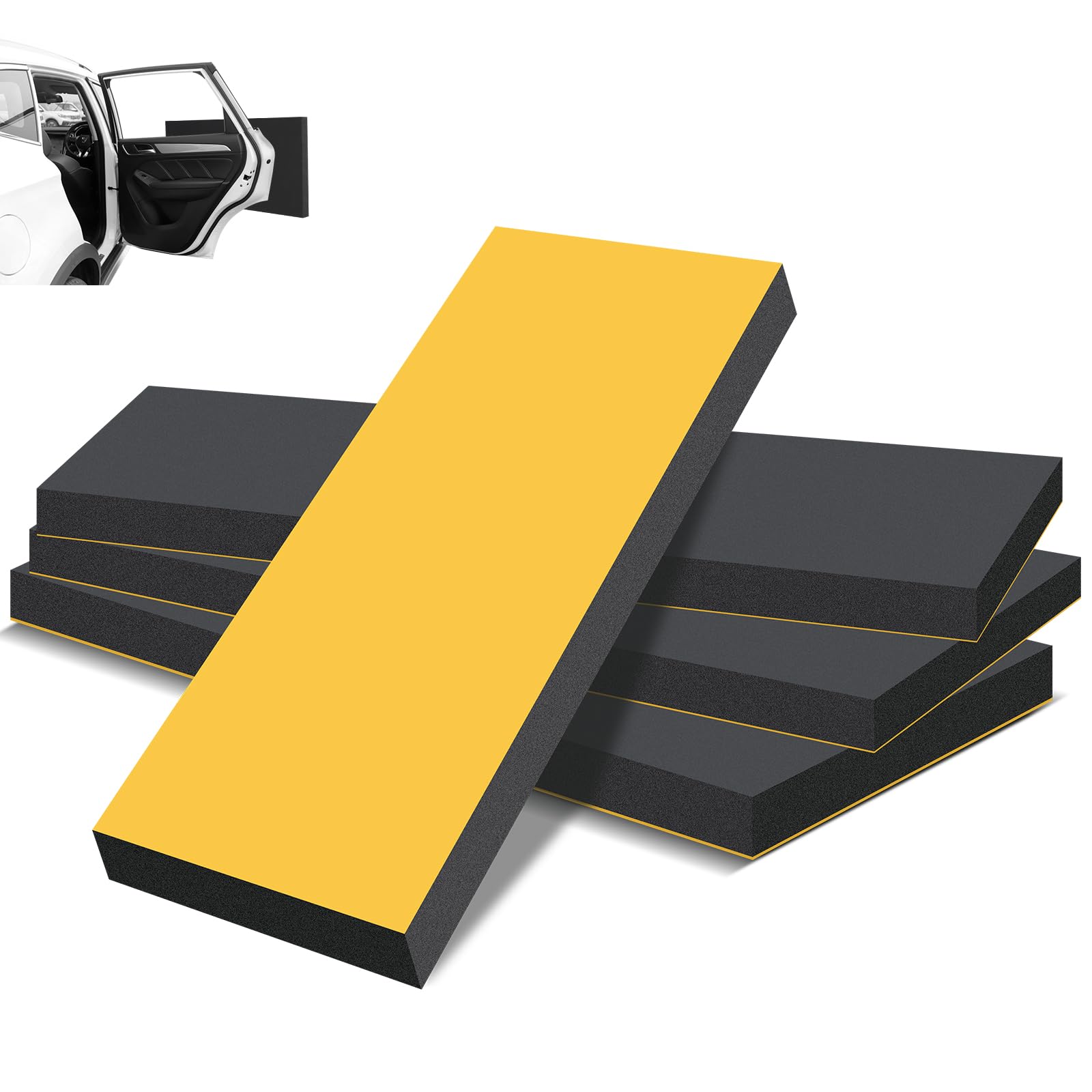 Cozary 4 Pieces Garage Wall Bumper Protector 40cmx20cmx2cm Foam Stickers and Shock Absorbers Protector for Wall Corner Guards for Garage, Hotel Parking