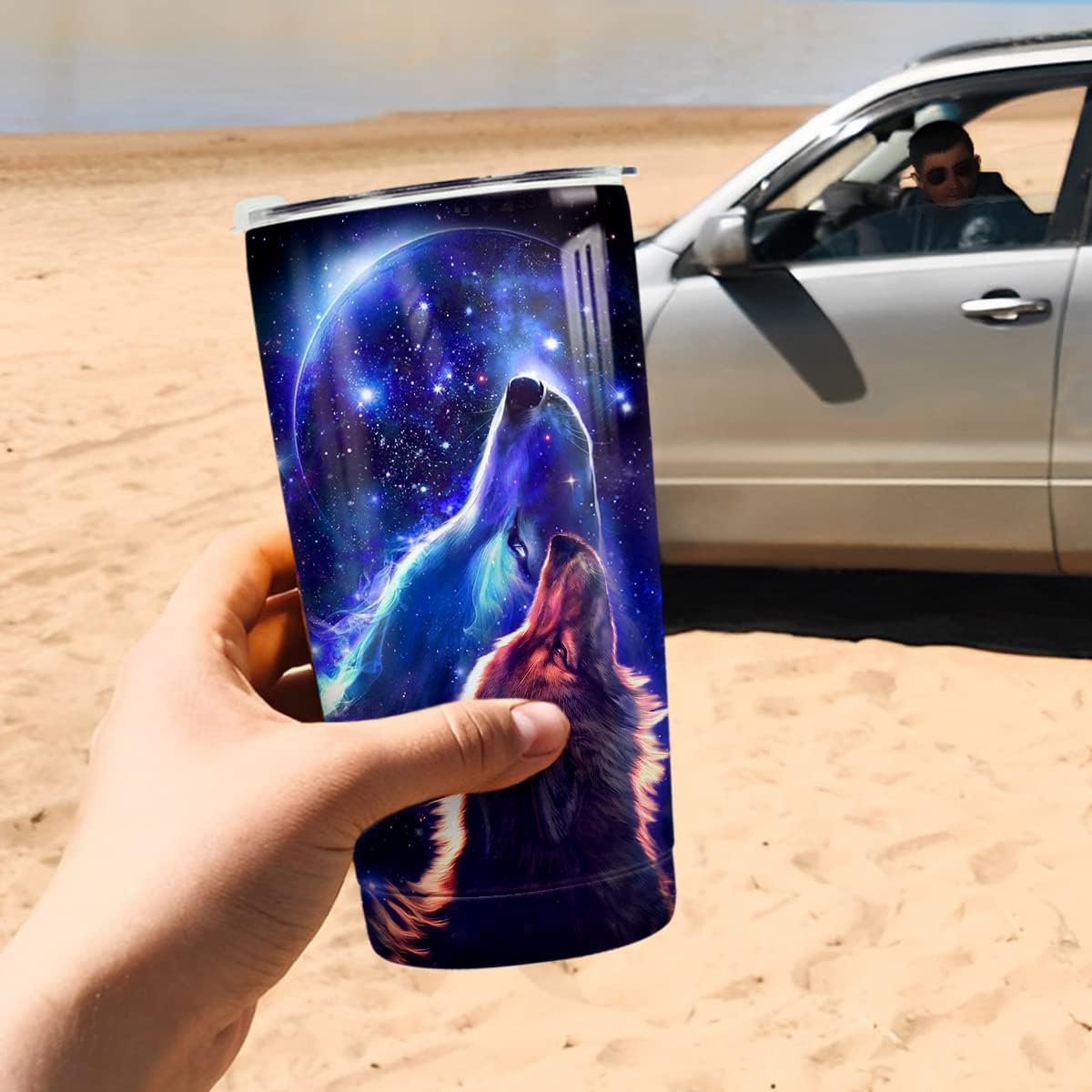 winorax Wolf Tumbler Wolves Gifts For Women Men Wolf Cup 20oz Stainless Steel Insulated Coffee Travel Mug Cup Tumblers Equestrian Gifts For Birthday Christmas - Image 6