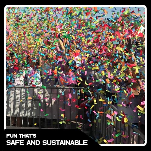 Image of Ultimate Confetti - Red, White & Green Biodegradable Confetti - Rectangular Flame-Resistant and Slow-Falling Tissue Paper Confetti for Cannon and Launcher use - Best for Celebrations - 1 lb, 16 oz