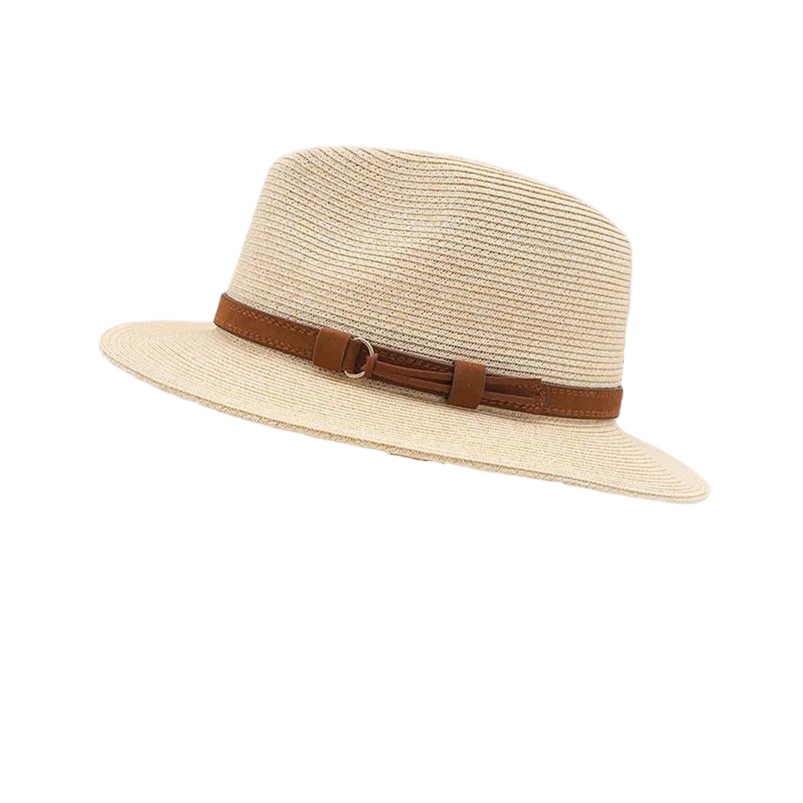LCUVIMPEX Bucket Hats， Women's Straw Sun Hat Wide Brim Protection Beach Multicolor Adjustable 55-58 CM(Mixed Beige)