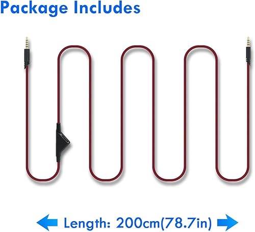 Miniatura 8 de Mcbazel 2M - Cable de repuesto para auriculares de 6.5 pies con control de volumen para Astro A10A30A40, cable de auriculares para PS5PS4Xbox Series