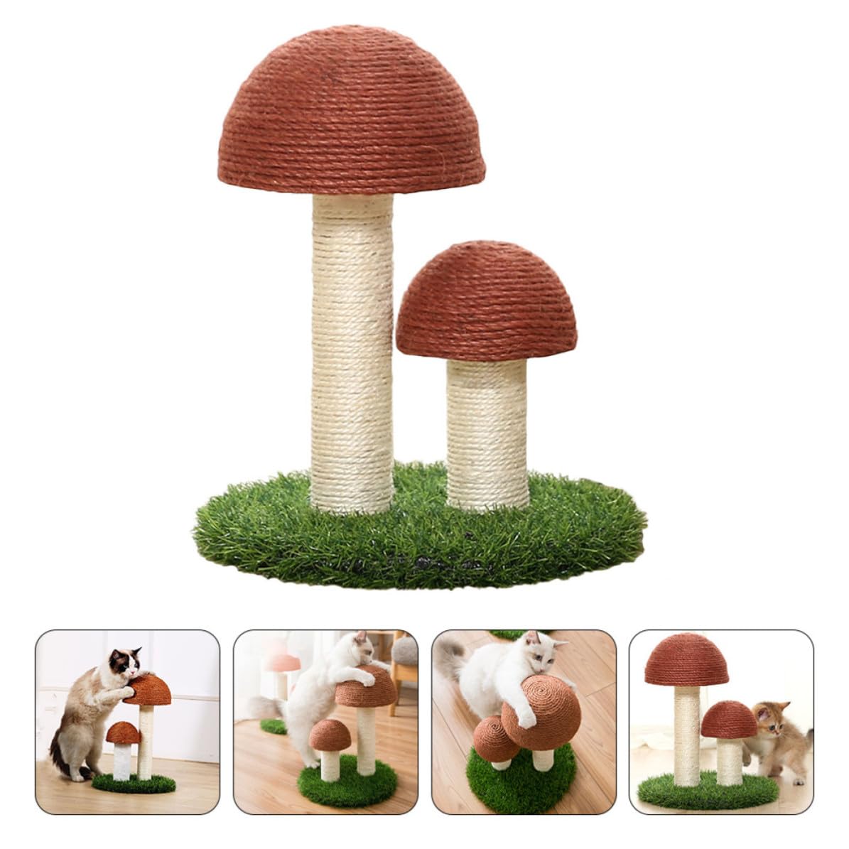 Cabilock Griffoir pour Chat en Sisal, Champignon, Protège Meubles