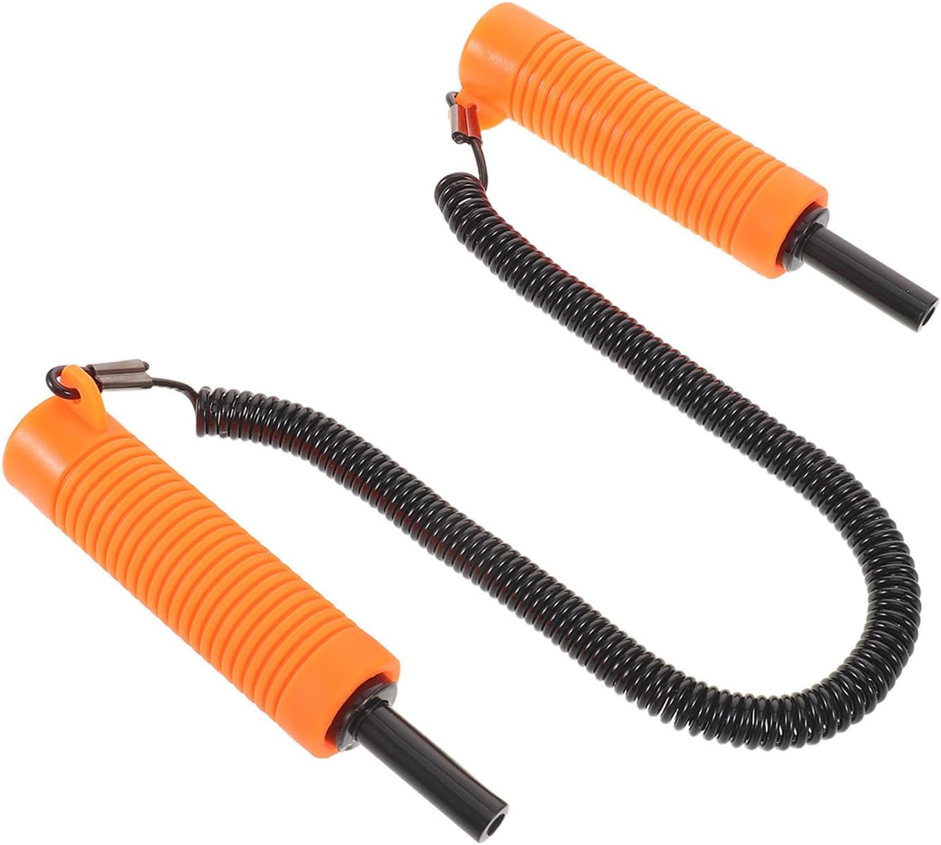 WOONEKY Retractable Ice Safety Pick with Stainless Steel PVC Handle Orange | Adjustable Design, Antislip Grip, Self-rescue Use, Winter Activities and River Conditions
