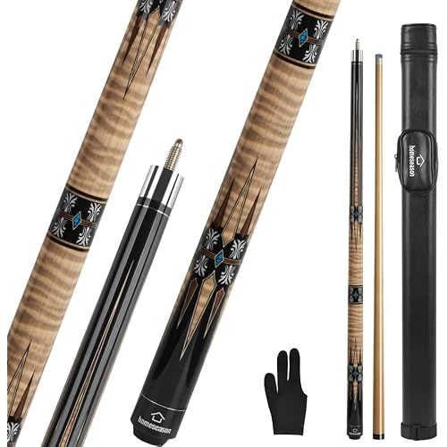 HomeSeason Pool Cue Stick 58" Billiard Cue Sticks Professional Low Deflection Pool Sticks