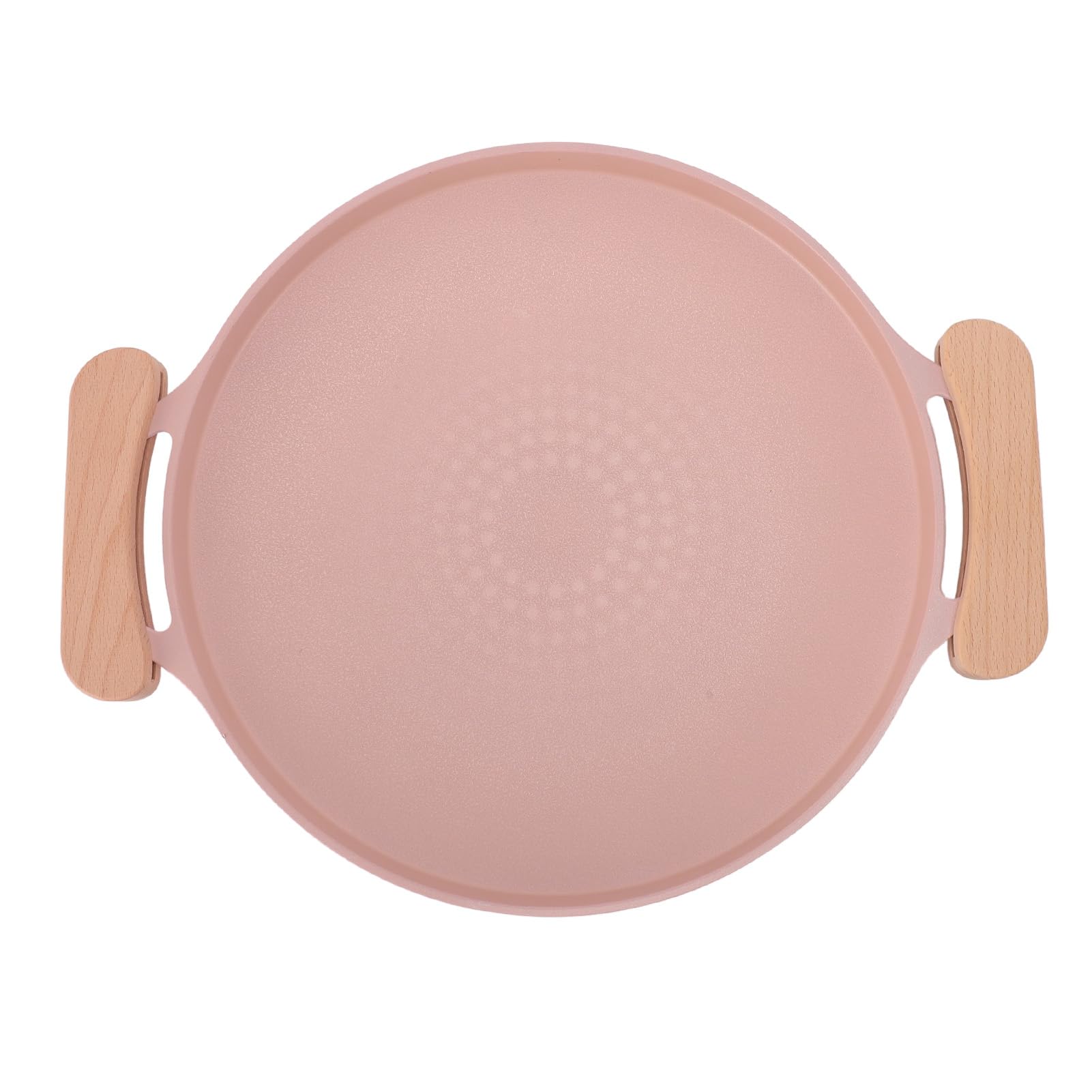 Griglia per barbecue coreana, antiaderente, in alluminio, con rivestimento in pietra Maifan, versatile piastra rotonda per carne e verdure, include 2 manici facili da impugnare
