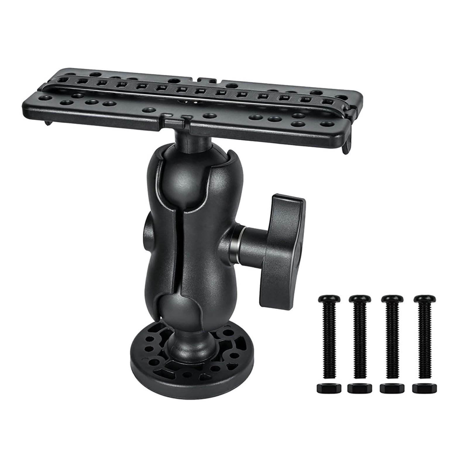 TINGUT Fish Finder Mount Base Marine Fish Finder Mount Mount Fish Finder Bracket 360 Degrees Rotation Fish Finder Holder