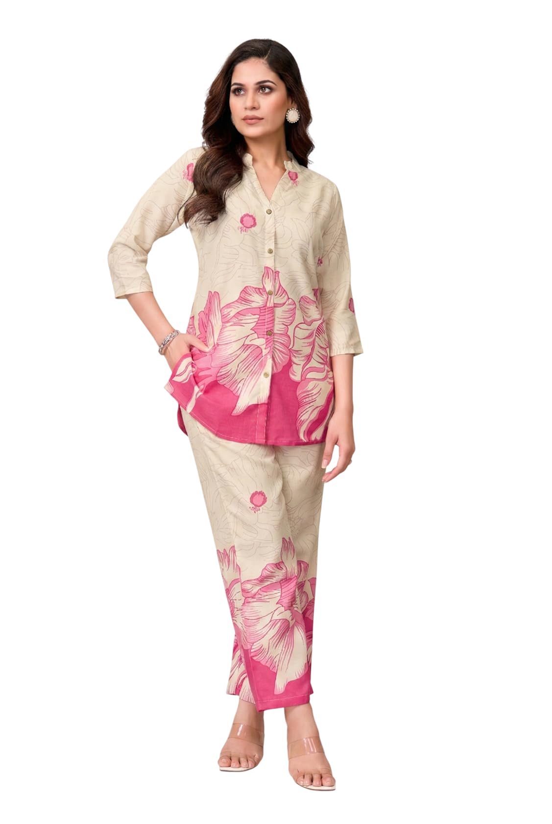 Women’s Casual Co-Ord Set – Printed 2 Piece Outfit | Kurti Top & Straight Pant Set | Stylish Ethnic Lounge Wear | Comfortable Wear for Women-image-13