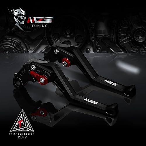 Miniatura 7 de MZS Palancas de freno de embrague de motocicleta negras cortas ajustables CNC compatibles con YZF R6 YZF-R6 2005-2016  YZF R1 YZF-R1 2004-2008