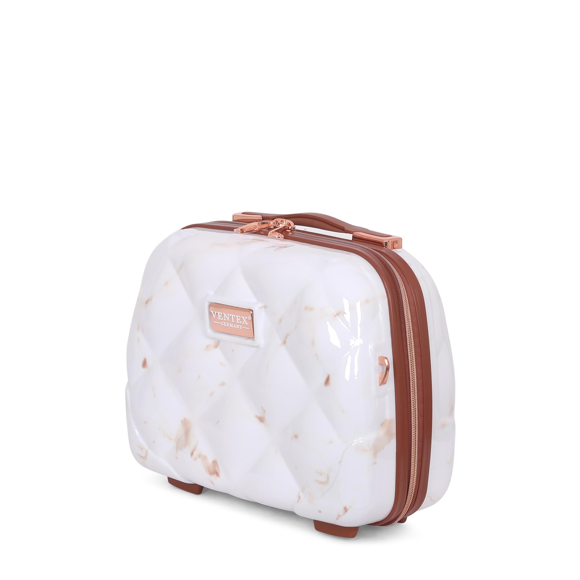 Germany Royale Hard Shell Trolley Luggage | Suitcase with in-Built Lock, Anti-Theft Zipper, Double Spinner Wheels, Telescopic Handle, Wet Pouch, 2-Year Warranty (Marble White, Mini)-image-13
