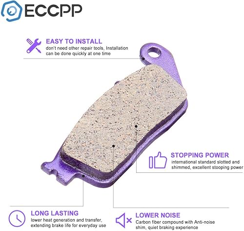 Miniatura 5 de ECCPP Pastillas de freno para Triumph Thunderbird 1998, 1999, 2001, 2002, 2003, para Triumph Thunderbird, 1999, 2001, 2002, 2003, 2004, para Triumph