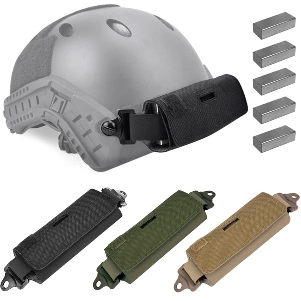 TS TAC-SKY Fast Tactical Helmet Balance Counterweight Bag PJ BJ MH MC Tactical Helmet Balance Bag Waterproof Battery Bag with 5 Lead Pieces Rear Counterweight Bag