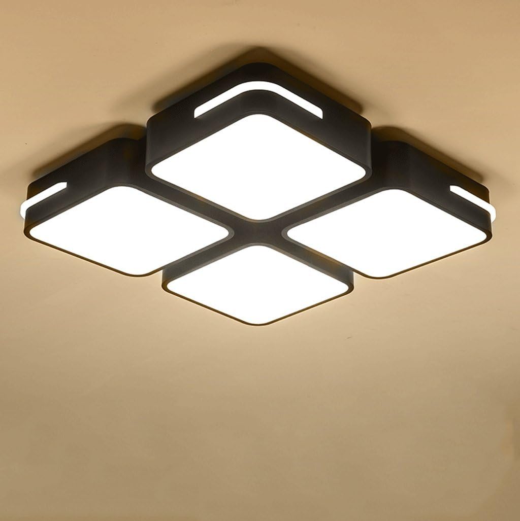 Luxury LED Ceiling Light, Modern Simple Square Bedroom Ceiling Light