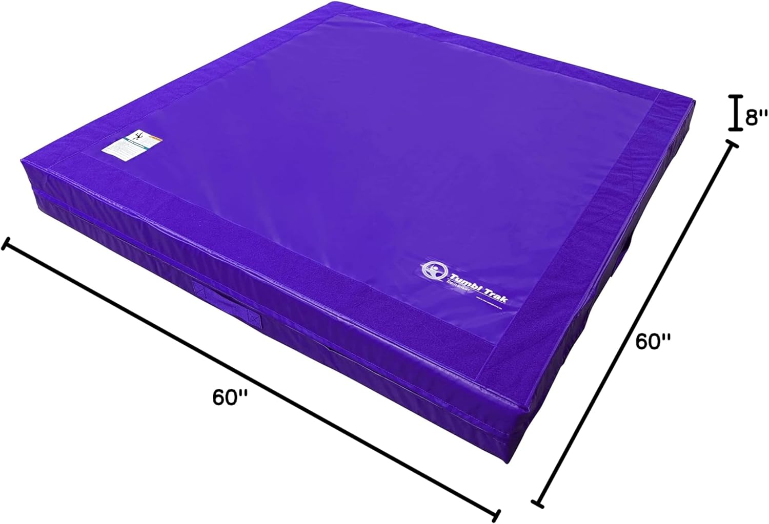Tumbl Trak Modular Practice Mat - 5 Ft x 5 Ft x 8 in Thick - Build Your Own Practice Crash Mat for Gymnastics, Cheerleading, Dance, Acro and Martial Arts