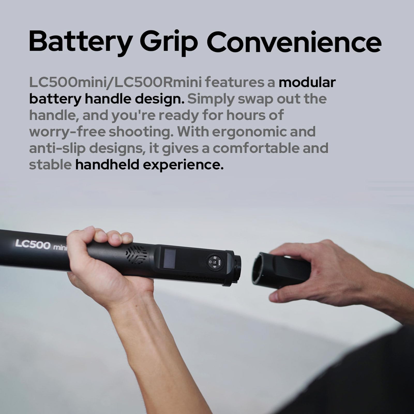 GODOX LC500R Mini Bâton Lumineux LED Lampe 20W RVB 2500K-8500K Tube Light de Photographie Portable Lumière Baguette LED CRI≥95 Intensité Variable 15 Effets FX Prise en Charge