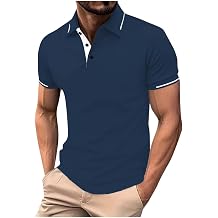 Golf Polo Shirts for Men Short Sleeve Wrinkle Free 4 Way Stretch Moisture Wicking Performance Collared Tshirts Tops