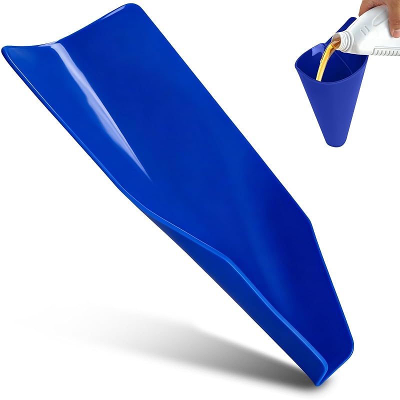 Funil Flexível de Silicone para Óleo e Fluidos, Dobrável e Reutilizável HKAJNT, Azul