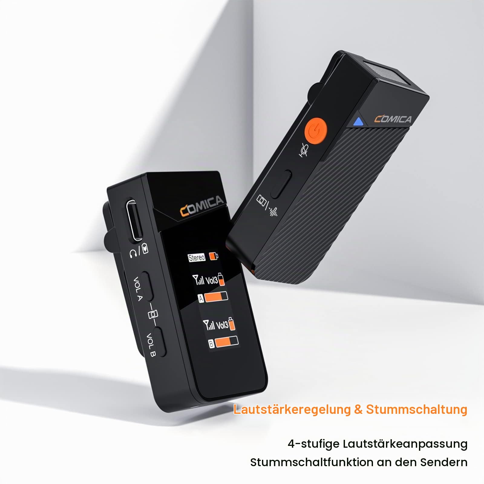 COMICA Vimo C3 Kabellos Lavalier Mikrofon mit 3,5mm & USB C Ausgabe