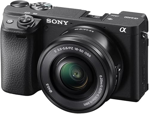 Sony Alpha 6400 | Appareil Photo Numérique Hybride APS-C avec 16-50mm Objectif (24, 2 MP, AF en 0.02s, Suivi des Yeux, 4K HLG, Ecran Selfie Vlogging)