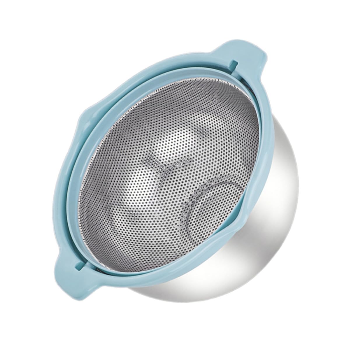 Gatuida Colador de Cocina Doble Capa de Acero Inoxidable y Pp, Cesta Coladora Multifuncional para Escurrir Verduras y Almacenar Alimentos, Kit Práctico para Lavado de Arroz y Frutas
