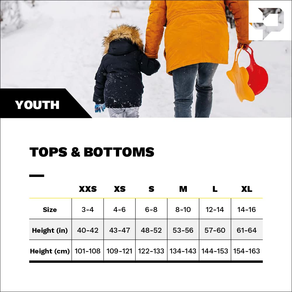 Polarmax Youth Double Layer Crewneck Midweight Relaxed Fit Base Layer - Ocean Heather, X-Small