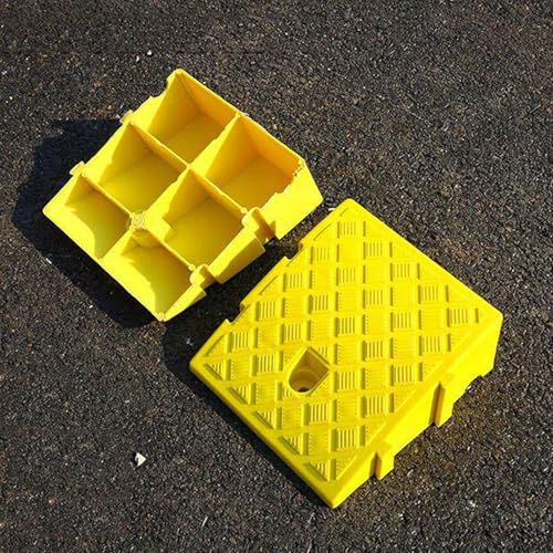 Tapete de rampa clip-on para bordillo 25x45x19cm amarillo miniatura 6