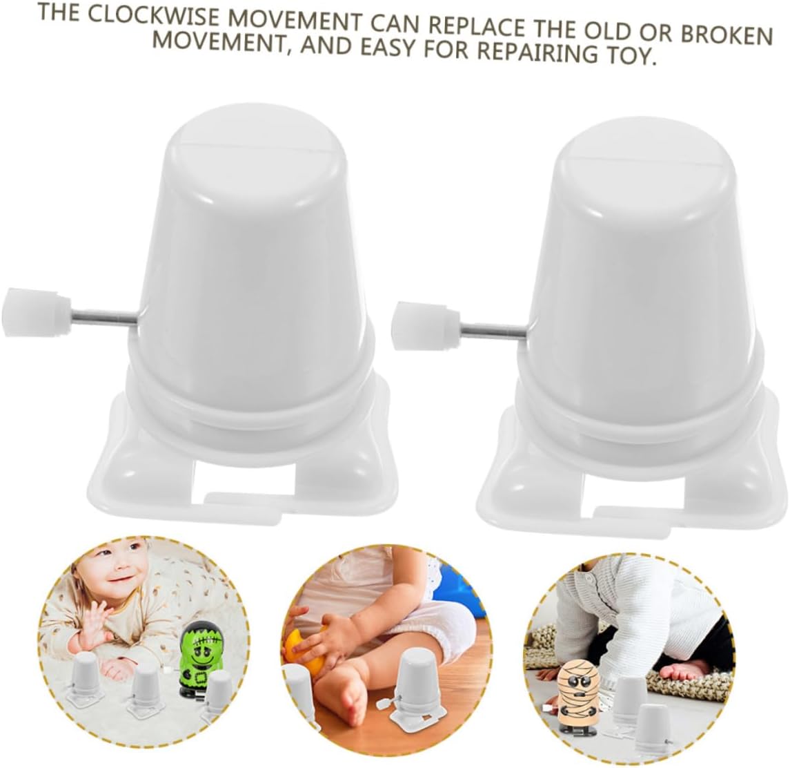 Totority 40pcs Clockwork Toy Movement for Projects Walking Mechanism for Crafting for Models and Handmade Toys Easy to Install Replacement Parts