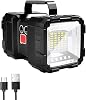 LETOUR Torch Rechargeable 10000mAh 10000LM LED Super Bright Multifunction Flashlight 7 Modes Camping Torch Large Light Powerful USB Power Bank for Outage,Outdoor