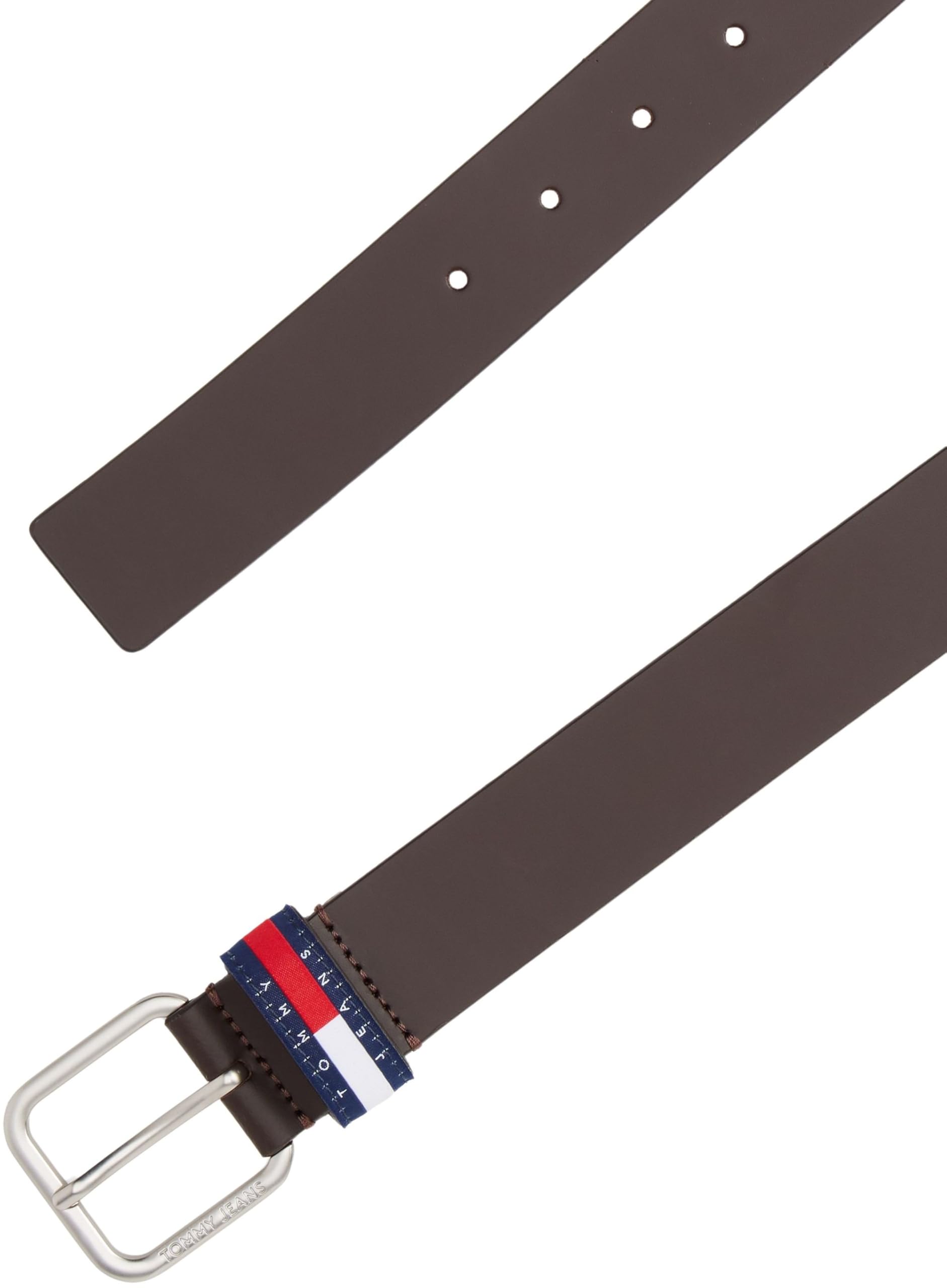 Tommy Jeans Herren Gürtel Ryan 3,5 cm Ledergürtel, Braun (Dark Brown), 100 cm – Ansicht 2