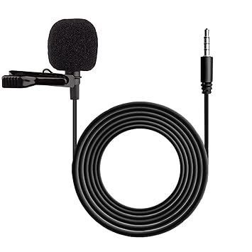 Professional Grade 5 Meter Collar Microphone for YouTube Voice Recording Podcast and ASMR (5 Mtr Wire)