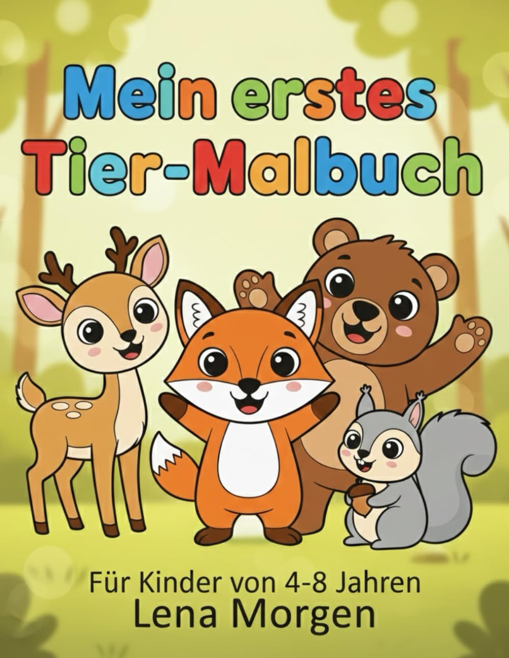 Mein erstes Tier-Malbuch: Waldtiere zum Ausmalen für Kinder von 4–8 Jahren