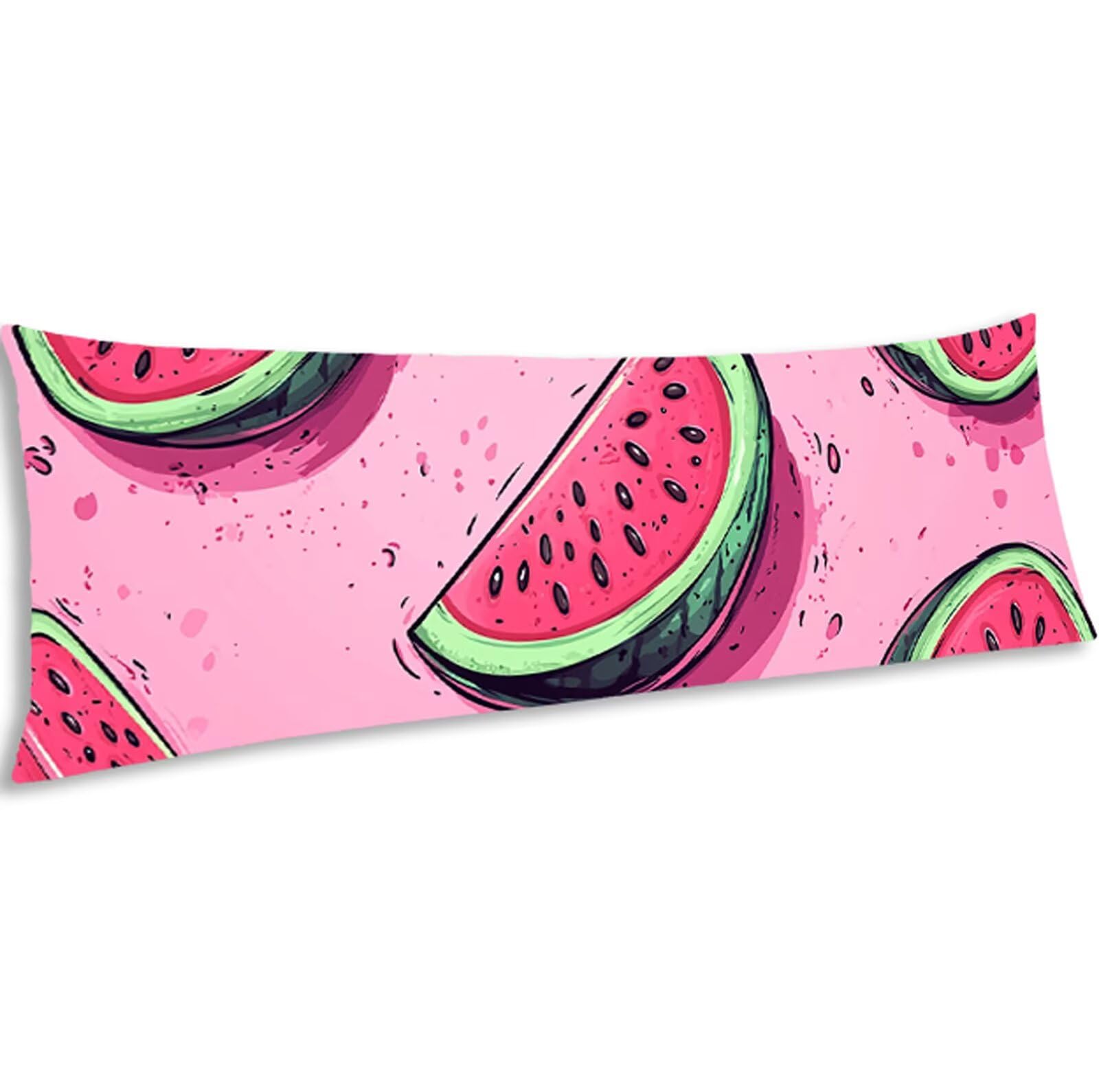 Poszewki na poduszki do łóżka 160 x 50 cm Różowe poszewki na poduszki na sofę 160 x 50 arbuz aksamitna poszewka na poduszkę z niewidocznym zamkiem błyskawicznym poszewka na poduszkę na sofę ogród