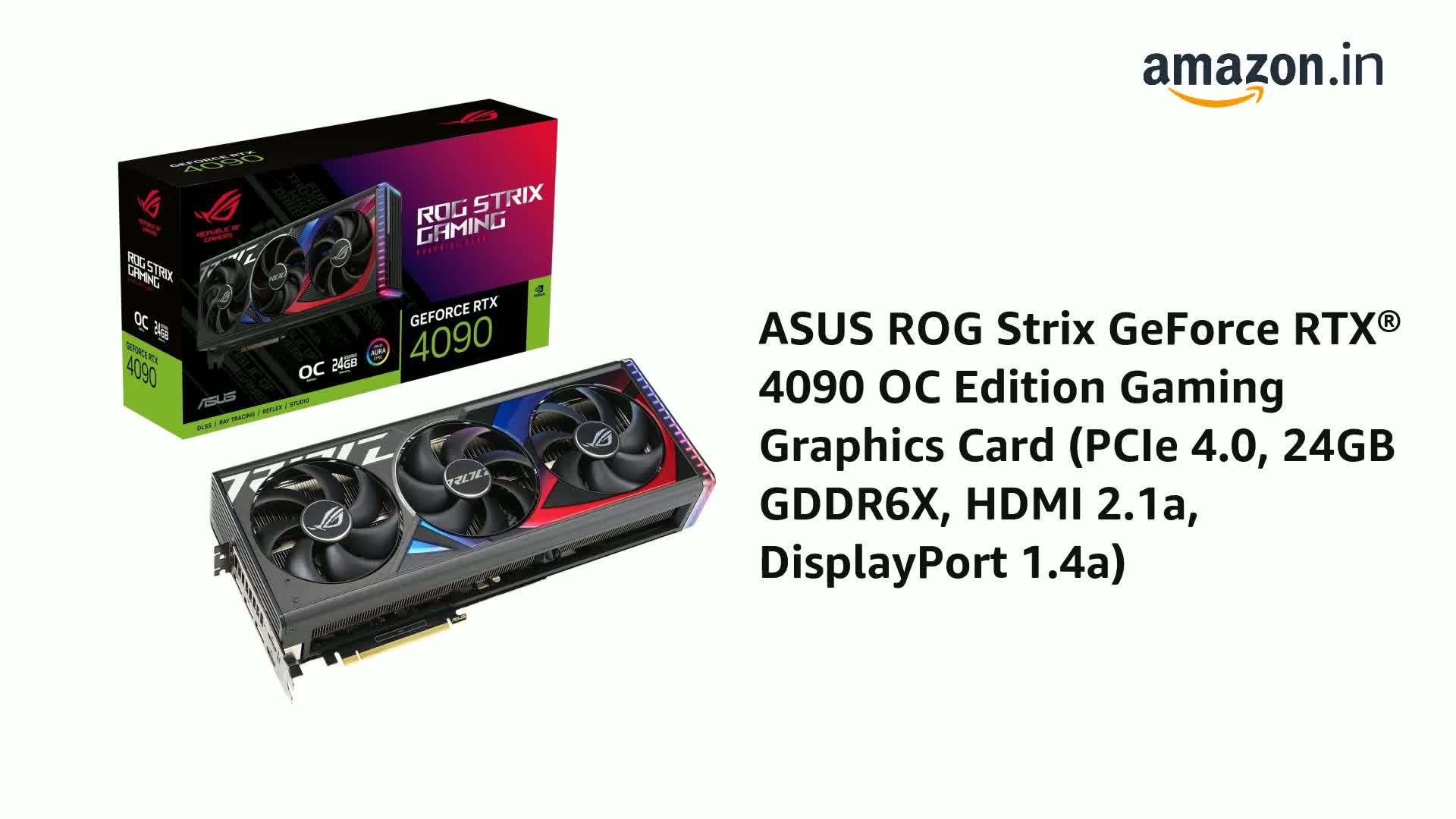 Amazon.in: Buy ASUS Rog Strix Geforce RTX 4090 Oc Edition Gaming
