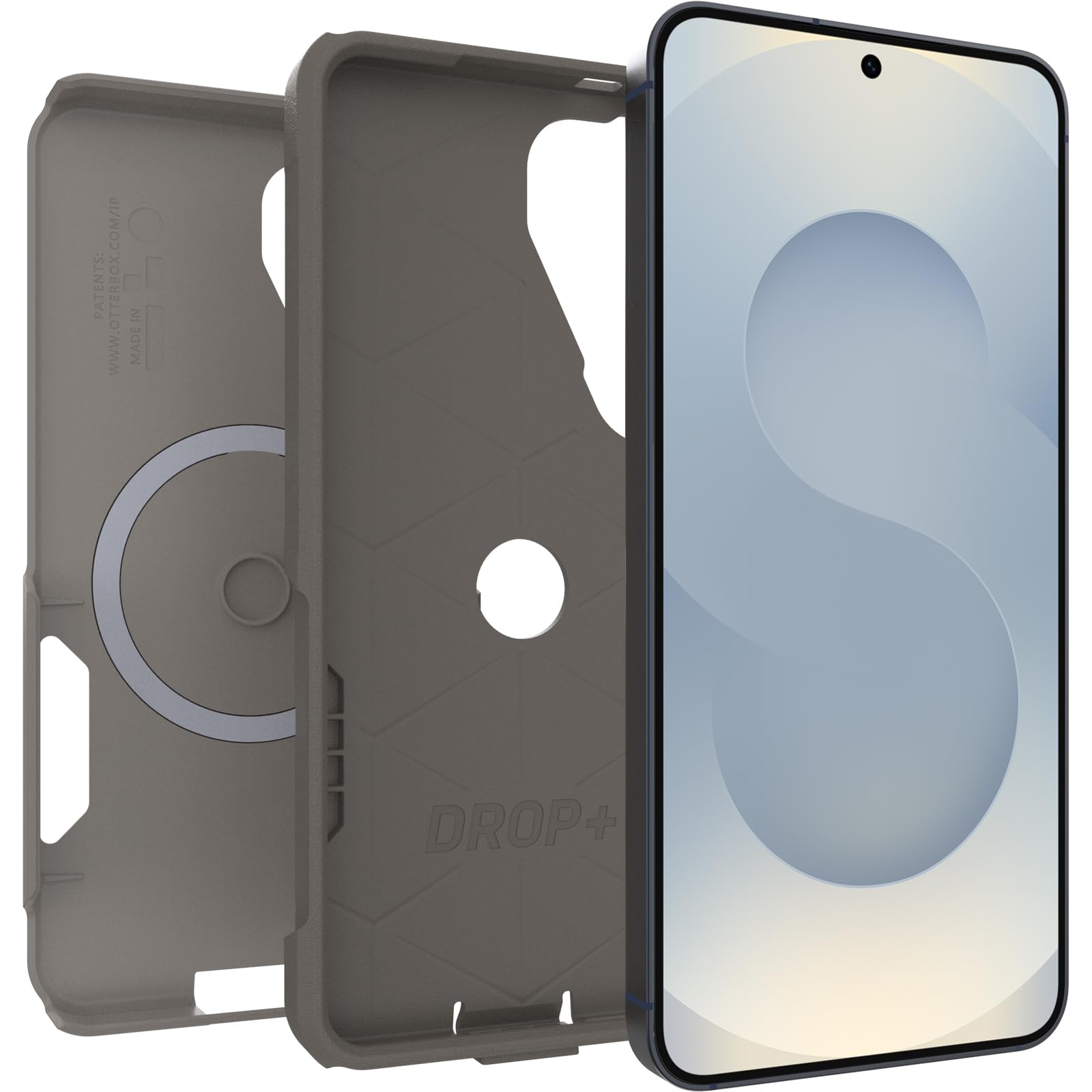 Otterbox Funda Commuter Series con imanes para Samsung Galaxy S26, Resistente a Golpes y caídas, Rugerizada, Protectora, Testada 3X estándares Militares anticaídas, Gris