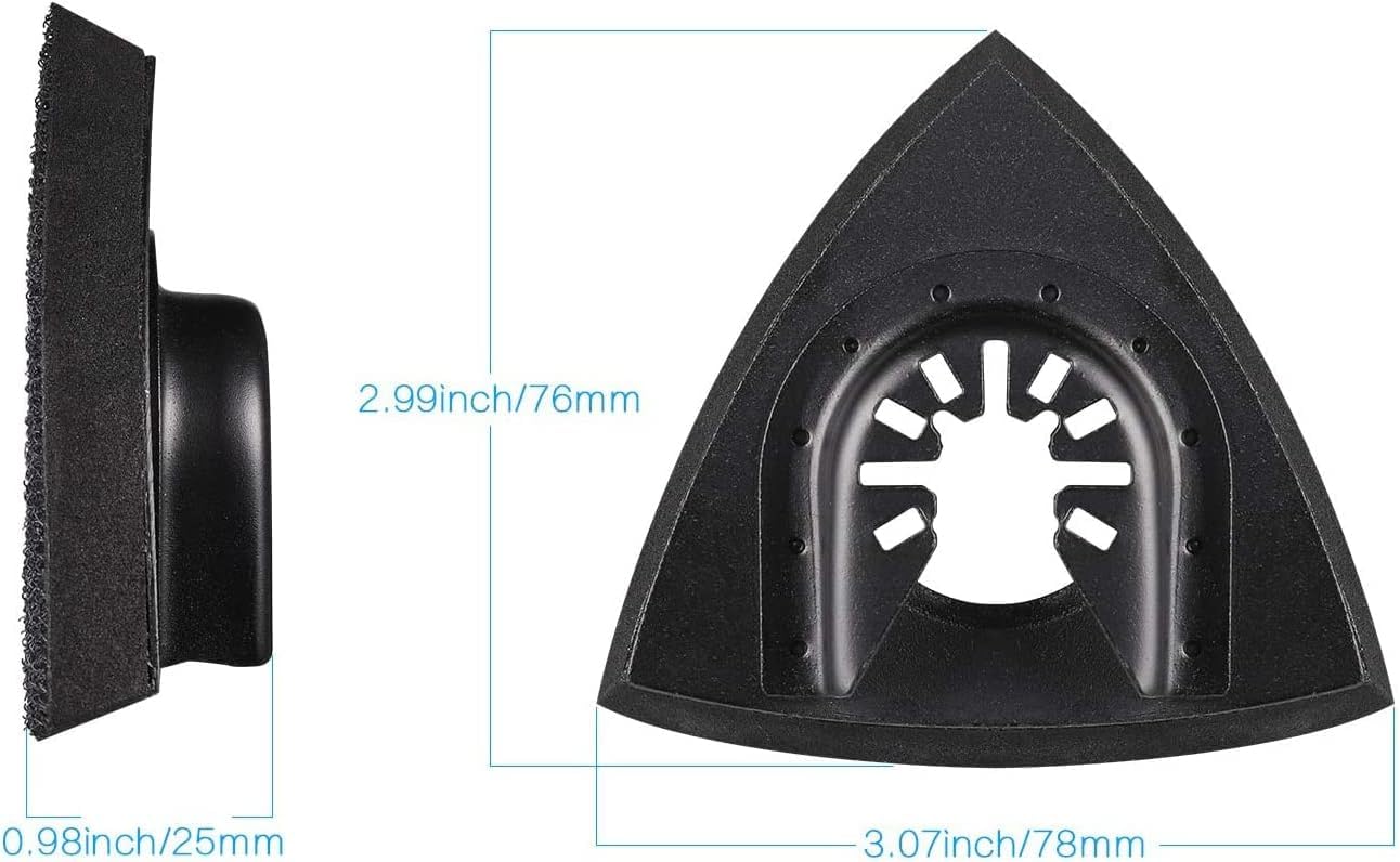 Binnan 4 Pezzi Piastra di Levigatura Utensile,Piastra di Levigatura Accessori per Utensili Oscillanti Platorello Triangolare