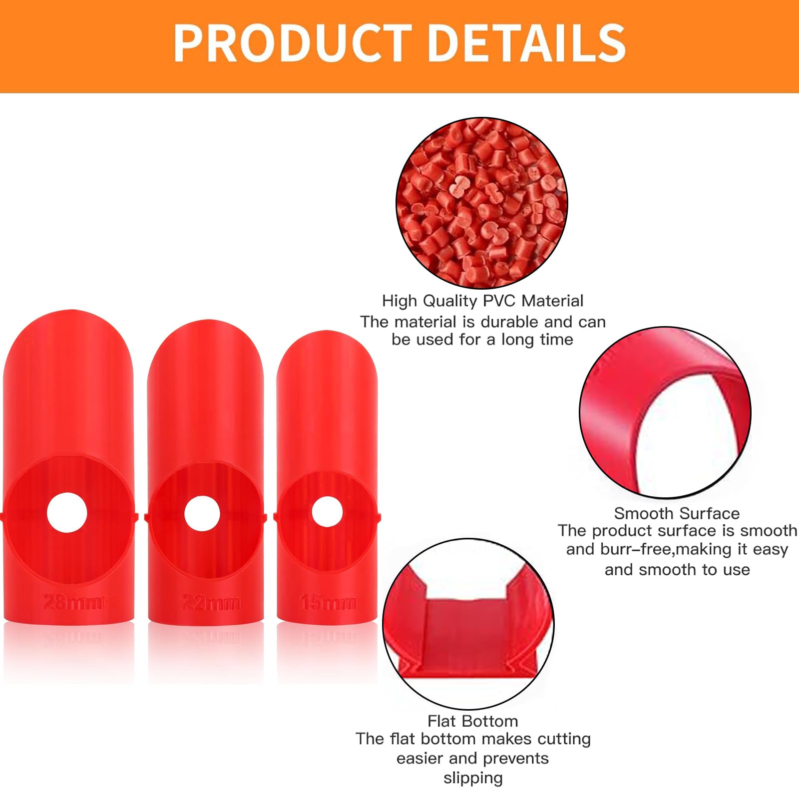 3 PCS Pipe Lagging Cutting Tool, Lagging Cutting Tool Set for Plumbers, Ideal Tube Cutting Slices Pipe Insulation Cutting Tool, Pipe Insulation Foam Tube Lag Cut Tool for 15mm, 22mm, 28mm - Image 3