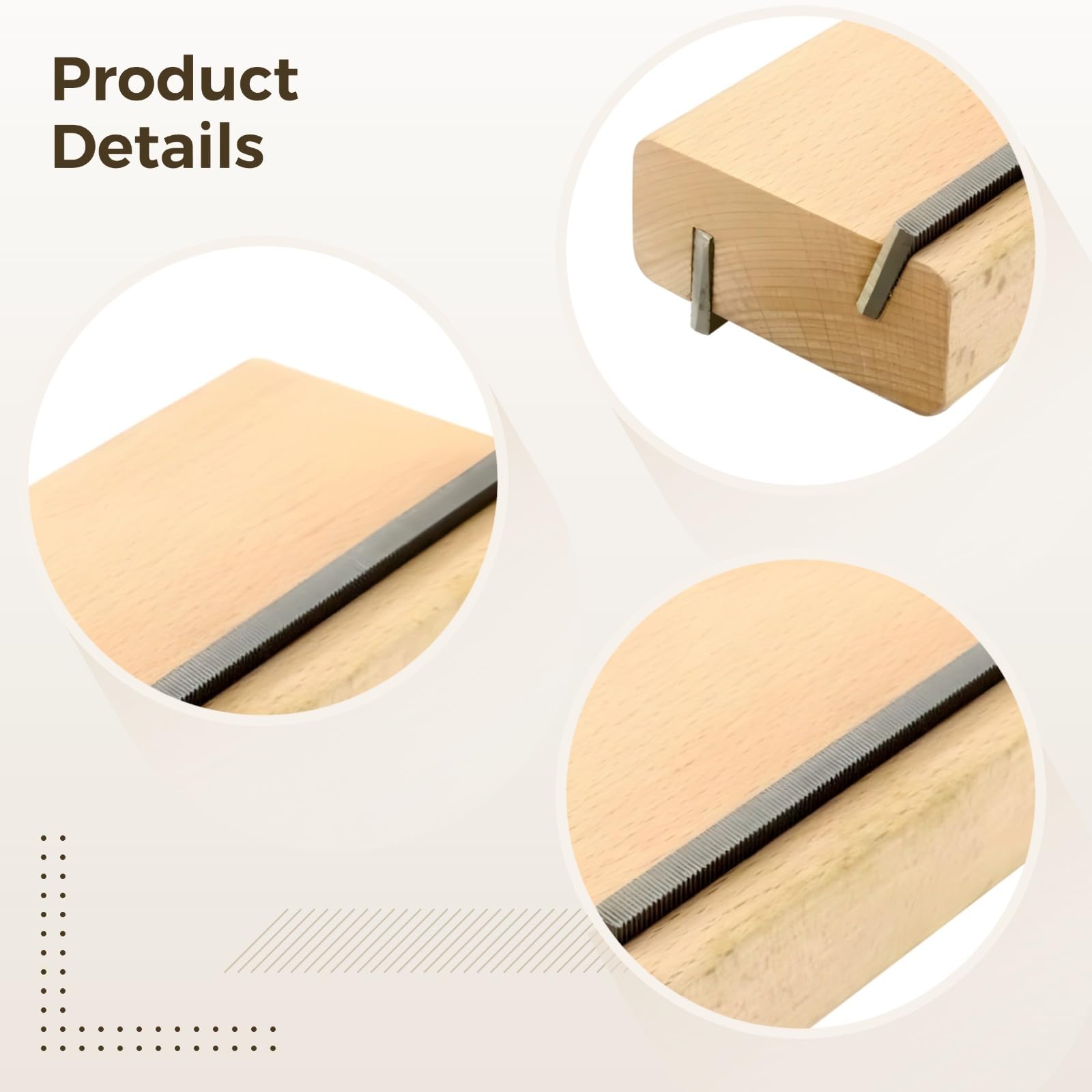 Lime de biseau pour frettes de guitare, lime de dressage des extrémités, outil 2 en 1 avec manche en bois, double lame pour une finition rapide et lisse, idéal pour l’entretien du manche