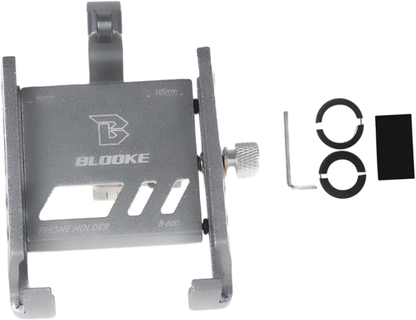 Aluminum Alloy Bike Phone Holder Fits 3.5-7.2 Inch Devices-360 Rotation, Shake, Universal Cycle Mount for, Road, Electric Scooter-GPS Accessory for Smartphones